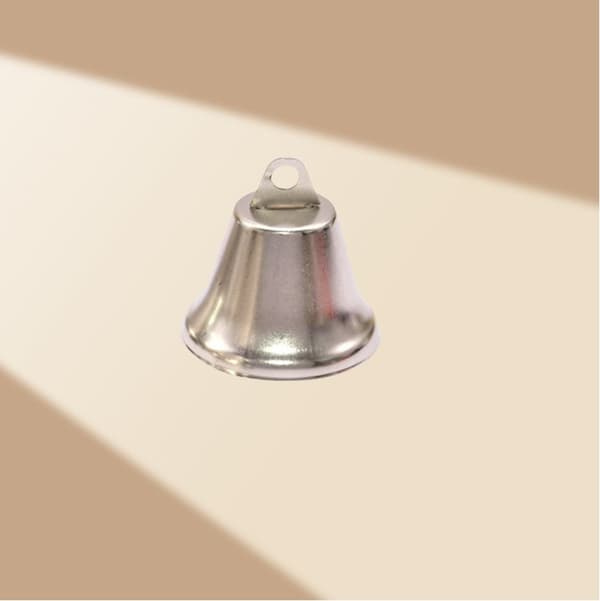 INF 10-pack anti-förlorade klockor - silverfärgade metallklockor för husdjur 52mm