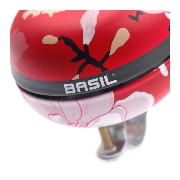 Cykelklocka - BASIL - Magnolia Poppy red - 80 mm - Stål - För 22,2 mm styre