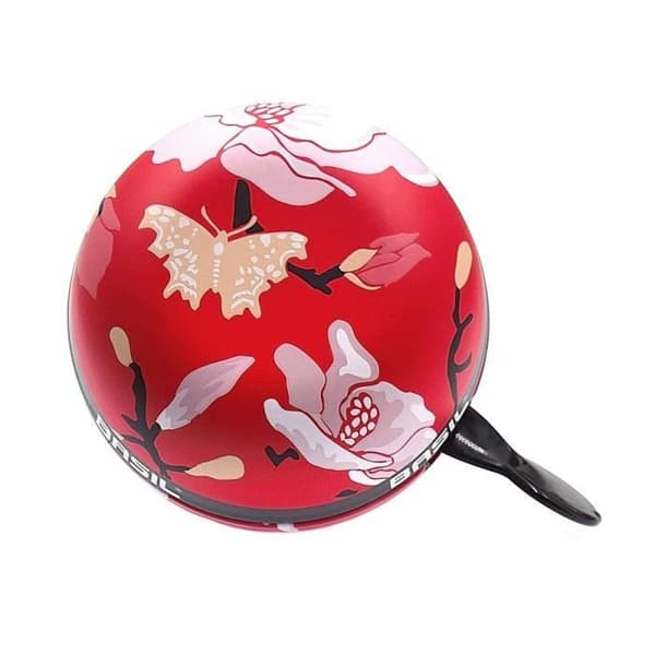 Cykelklocka - BASIL - Magnolia Poppy red - 80 mm - Stål - För 22,2 mm styre