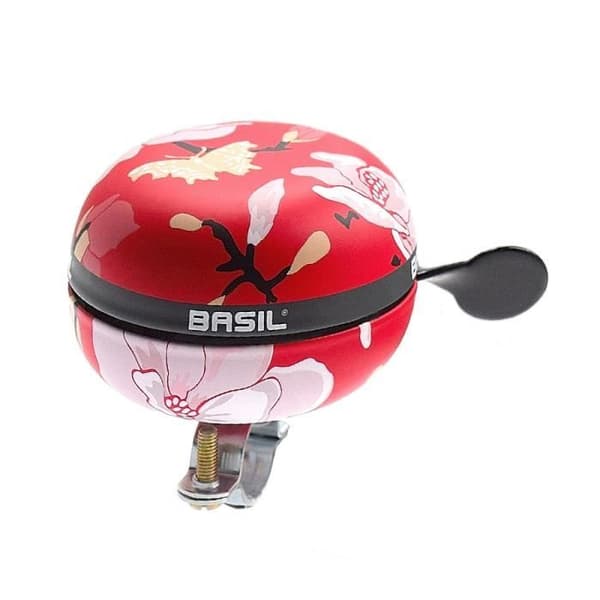 Cykelklocka - BASIL - Magnolia Poppy red - 80 mm - Stål - För 22,2 mm styre