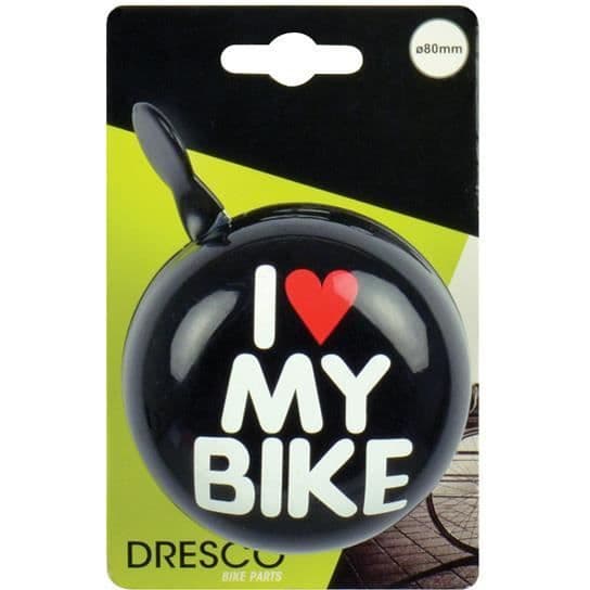 Dresco ding Dong I love My Bike 80 mm stålsvart