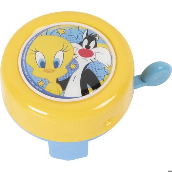 Quad - Kart - Buggy Tataway Klocka Cykel Barn Flicka Looney Tunes Metall Titi Sylvester Blå Gul Cykel