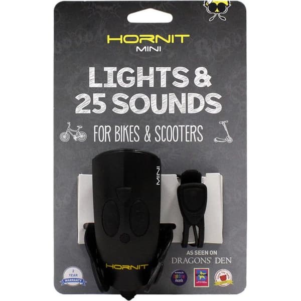 Klaxon och framsbelysning - Hornit - Mini - Svart - TU - Multifunktionell