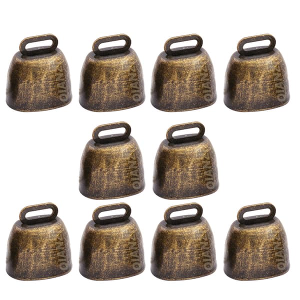 INF Antikke bronzeklokker - 10 stk., 35x35x24mm jernklokker