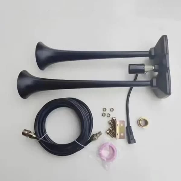 Kuorma-auton ilmahuilu, monisävyinen ja klaksonihuilu, metalli, 1,5 kg,12V, Syvä Vihreä