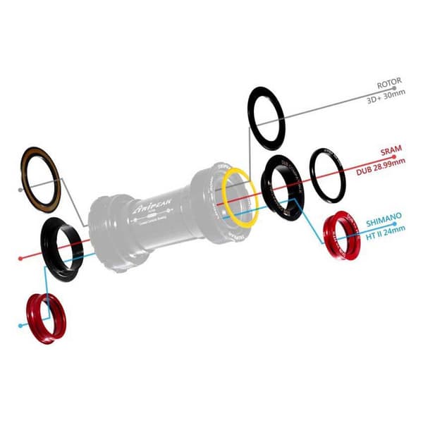 Tripeak Bottenfästes Koppar T45 Colnago Shimano/sram Dub/rotor 3d Keramik Silver 82.5 mm