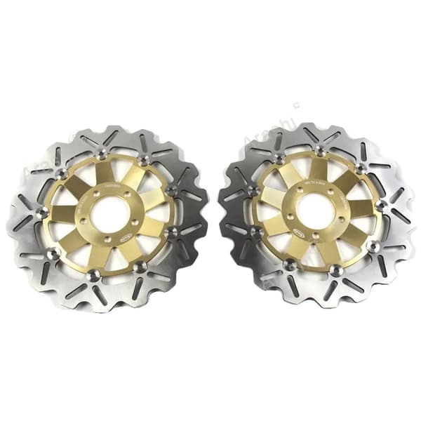 Bremse skive kit, CNC fuld flydende design, overlegen bremsekraft,Guld Frontskive