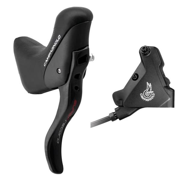 Campagnolo Hydraulisk Eps Super Record 140 Mm Ret Bremse Løftestang Med Skifter Sort 12s