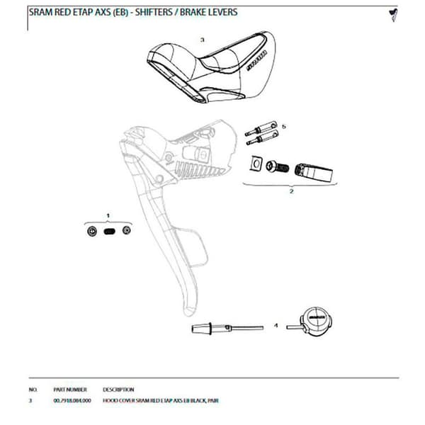 Sram Hoods For Etap Axs Rim Brake Shift/brake Levers Pair Sort