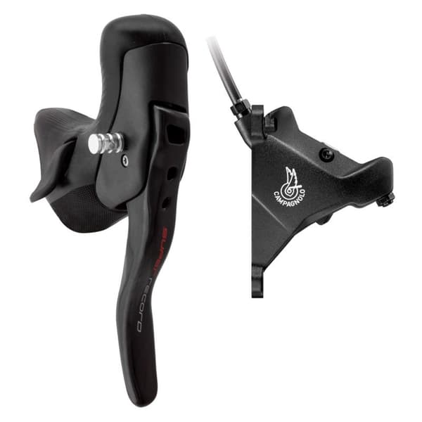 Campagnolo Hydraulisk Eps Super Record 160 Mm Venstre Bremse Løftestang Med Skifter Sort 2s