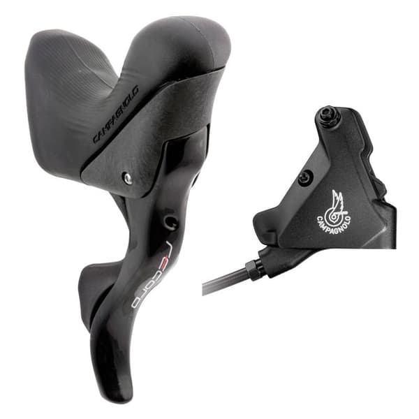 Campagnolo Hydraulisk Ep Record 160 Mm Ret Bremse Løftestang Med Skifter Sort 12s