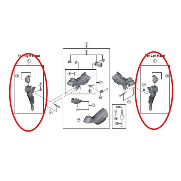 Shimano Tæppe Lever Left 4700 Grå