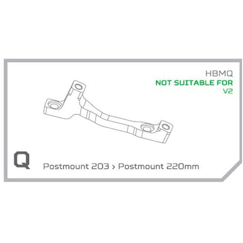 Hope Postmonterad Skivadapter Q Svart 203-220 mm