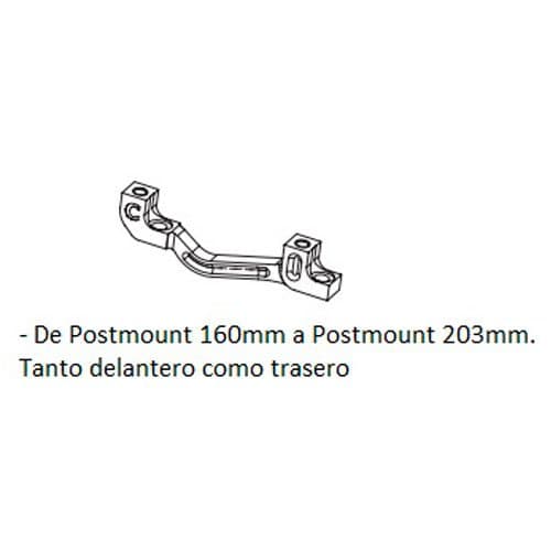 Hope Fram/bak C Skiva Adapter. Postmount Svart 160-203 mm