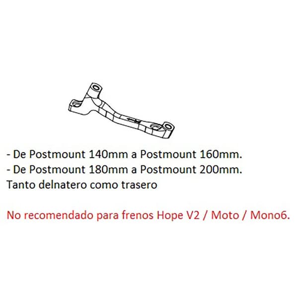 Hope For/bag K Diskadapter Postmount Sort 140-160 mm / 180-200 mm