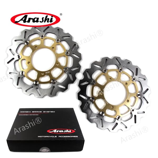 Etujarrulevyt, CNC-koneistettu, sopii SUZUKI GSXR1000:lle, 2 kappaletta kultaa