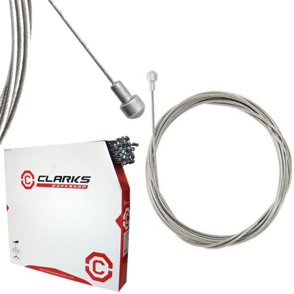 CLARKS bremsekabel til landevejsbremser 2 m rustfrit.