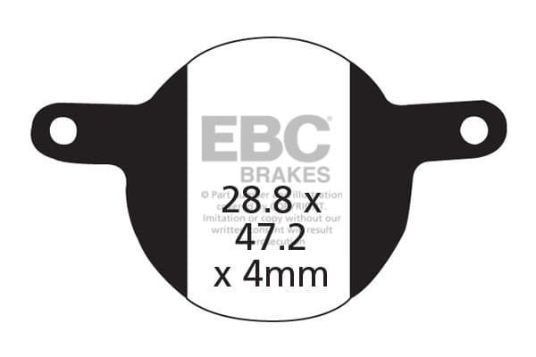 CFA331 - Cykelbromsbelägg (organiska) EBC-bromsar