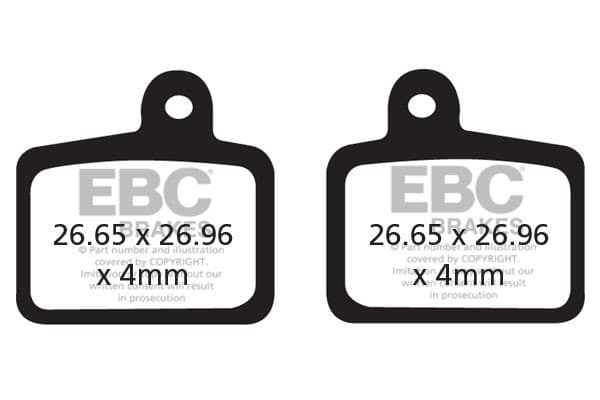 CFA466R - Cykelbromsbelägg (organisk prestanda) EBC-bromsar