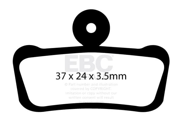 CFA633 - Cykelbromsbelägg (organiska) EBC-bromsar