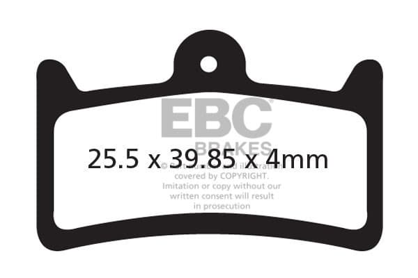 CFA639R - Cykelbromsbelägg (organisk prestanda) EBC-bromsar