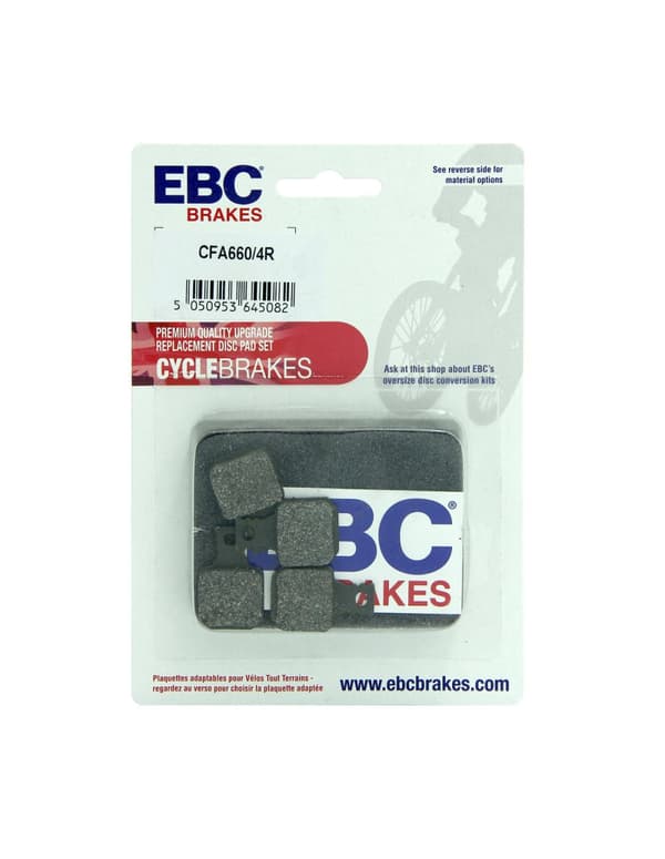 CFA660/4R - Cykelbromsbelägg (organisk prestanda) EBC-bromsar