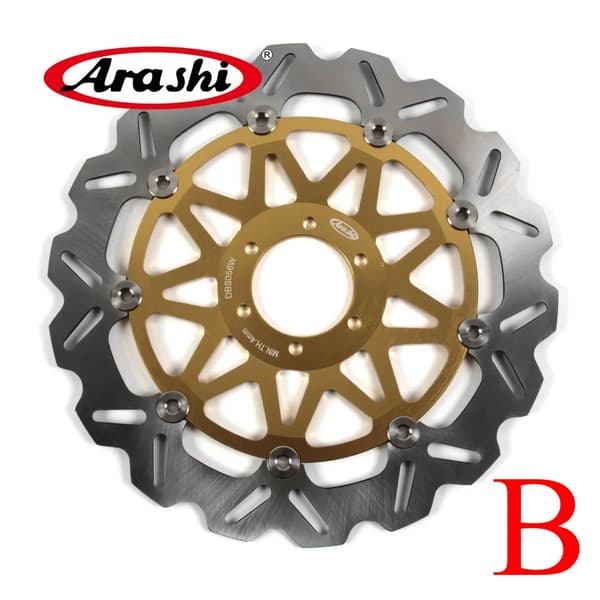 Forreste Bremse Rotor, CNC Flydende Design, Guld Farve,1 Stykke Guld