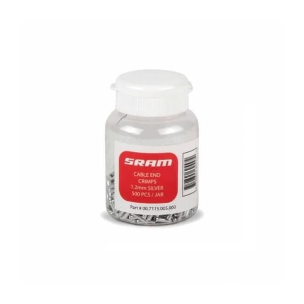 Sram Cable End Crimps Silver 1,8Mm 500Pc - svart - TU