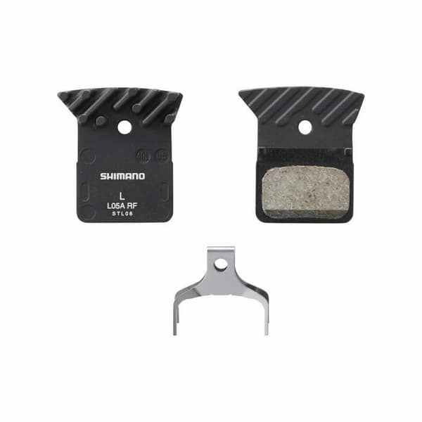 Shimano L05A cykelbromsbelägg - hartsbelägg och fjäder - svart