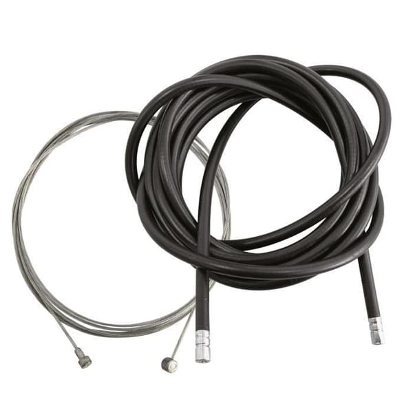 Dresco universalbromskabelsats fram/bak svart/silver 4-delat