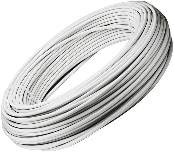 Vit 5 meter kedjearmor med tefloninsats ALHONGA 4mm