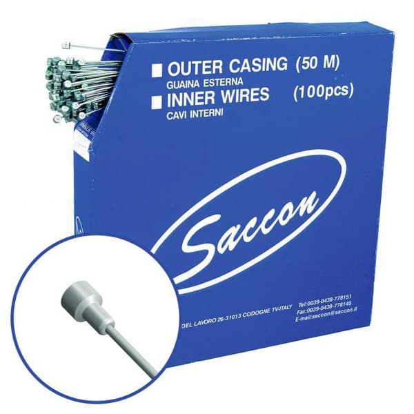 Saccon Road Brake Cable 100 Units Silver 1.5 x 1800 mm