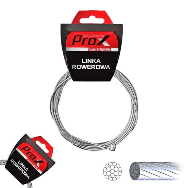 PROX GALVANIZED SLIPPED BRAKE LINE 1,5 x 350 cm Tandem 3,5 meter kabel