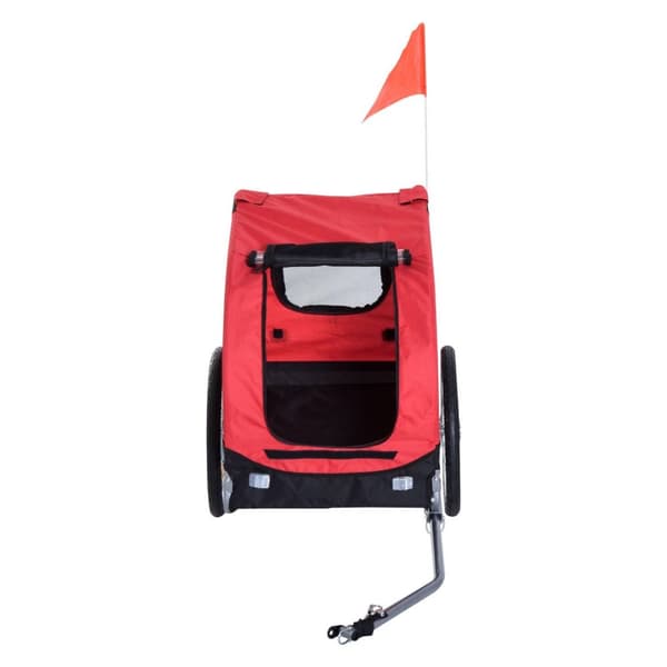 Rootz Cykelanhænger Hundeholder - Rød, Sort - Oxford, Stål - 51,18 cm x 28,74 cm x 35,43 cm