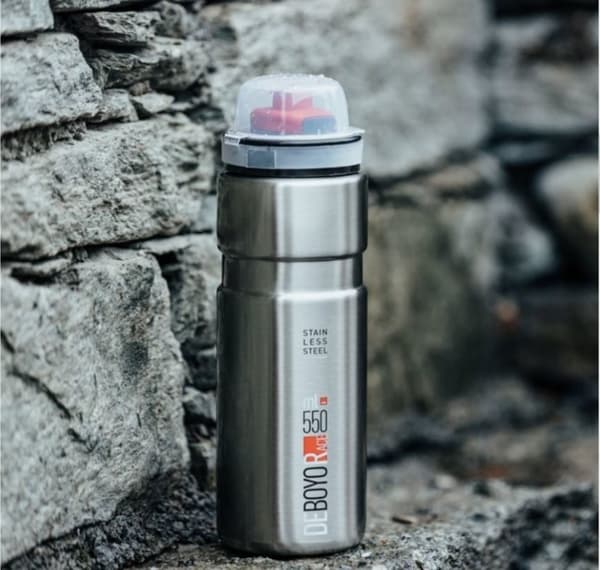 ELITE FLY MTB TEX Bidon Svart Grå Logo 950ml SUPER LIGHT BPA FREE