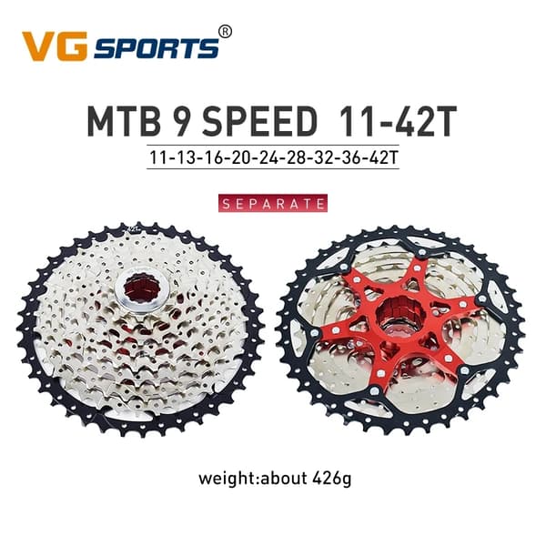 Cykelkassett, Bred Kompatibilitet, Jämn Växling, 12 S 11-50T svart