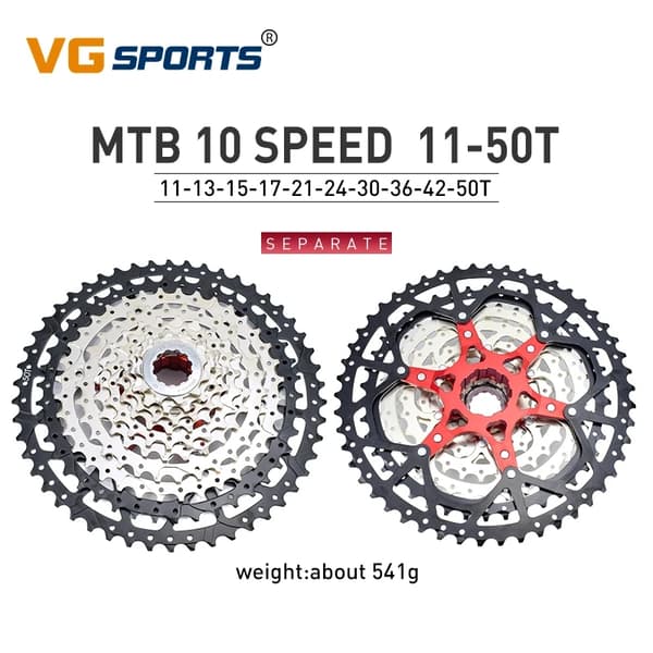 Cykelkassett, Bred Kompatibilitet, Jämn Växling, 12 S 11-50T svart