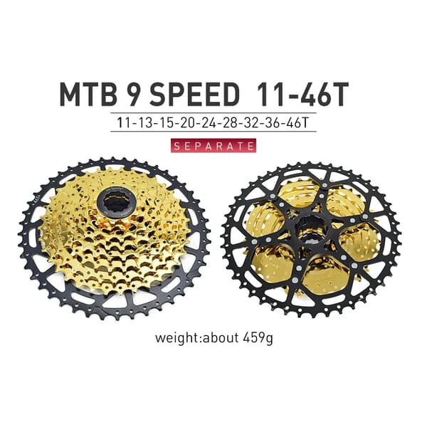 Cykelkassett, Bred Kompatibilitet, Jämn Växling, 12 S 11-50T svart