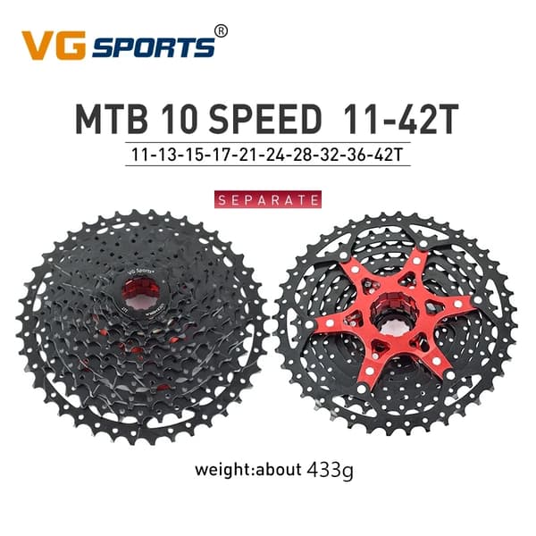 Cykelkassett, Bred Kompatibilitet, Jämn Växling, 12 S 11-50T svart
