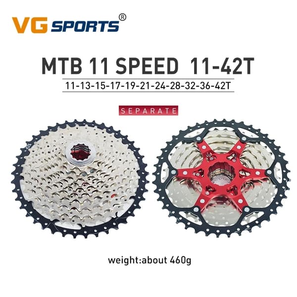 Cykelkassett, Bred Kompatibilitet, Jämn Växling, 12 S 11-50T svart