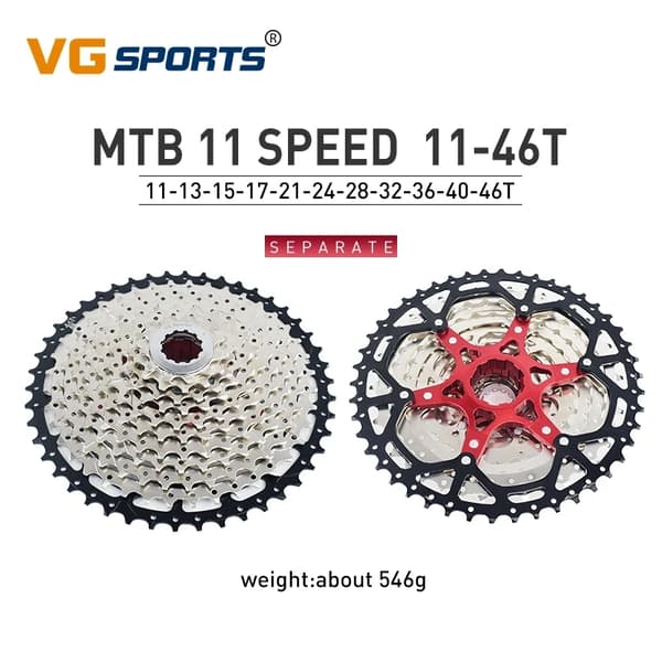 Cykelkassett, Bred Kompatibilitet, Jämn Växling, 12 S 11-50T svart