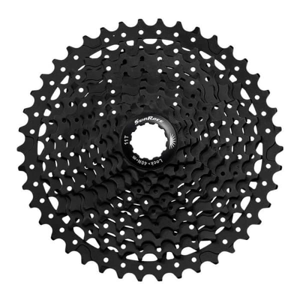 10-växlad MTB-kassett 11-42T bredförhållande Shimano SRAM-kompatibel Sunrace MS3 - Svart