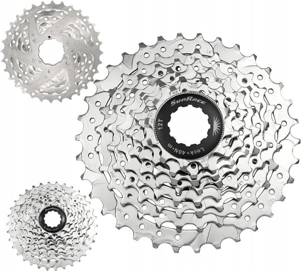 8-radskassett 11-34T SUNRACE NICKEL POWERFUL LIGHT