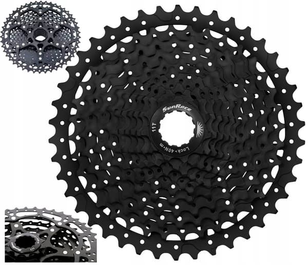 11-rivinen kasetti 11-46 SUNRACE BLACK POWERFUL LIGHT