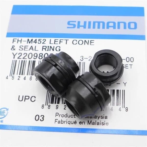 Shimano FH-M452 vänster kon - M10 x 15 - tätningsring - svart