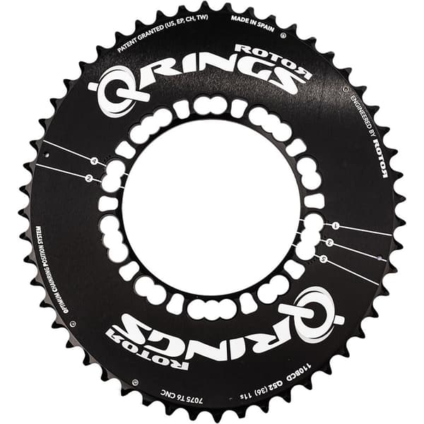 Rotor Kæderring Q Rings 110 Bcd Outer Aero Sort 52t