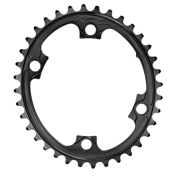 Absolute Black Kedjering Oval 2x Asymmetric Shimano 9000/6800 110 Bcd Svart 36t