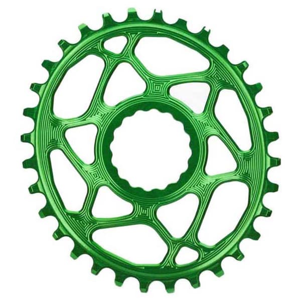 Absolute Black Kæderring Oval Race Face Direct Mount 6 Mm Offset Grøn 28t