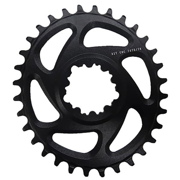 First Ketjurengas Direct Mount Oval 0 Mm Offset Musta 32t