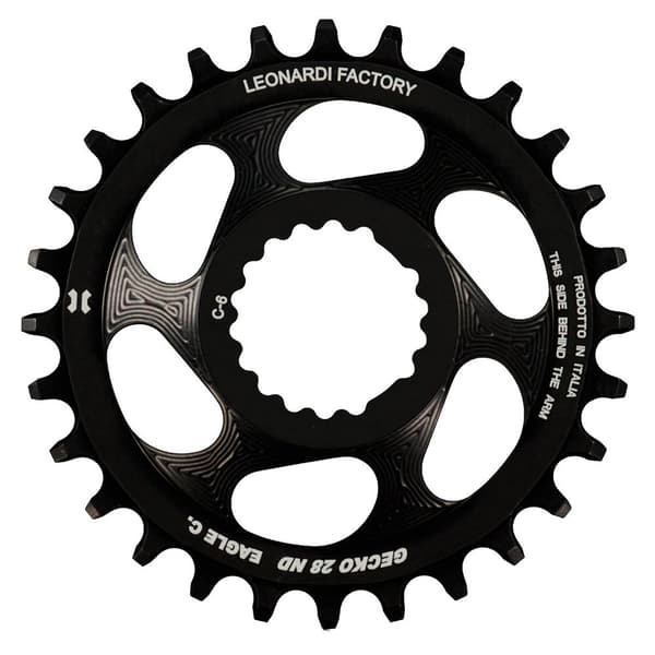 Leonardi Racing Suora Kiinnitys Gecko Cannondale 6 Mm Offset Ketjurengas Musta 28t